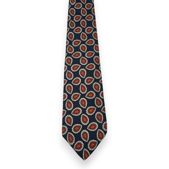 Talbott Studio Other - VTG Robert Talbott Mens Silk Tie 60 x 3.5 Paisley Studio Claymore Shop Navy Red